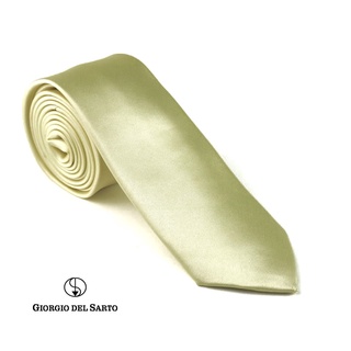 Giorgio Del Sarto Satin Necktie Yellow เนคไทผ้าซาตินสีเหลือง