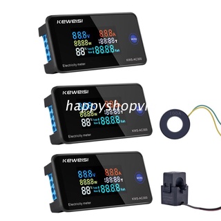 โวลต์มิเตอร์แอมมิเตอร์ไฟฟ้า Led ดิจิตอล Ac Wattmeter 0-100A Hsv Ac 50-300V