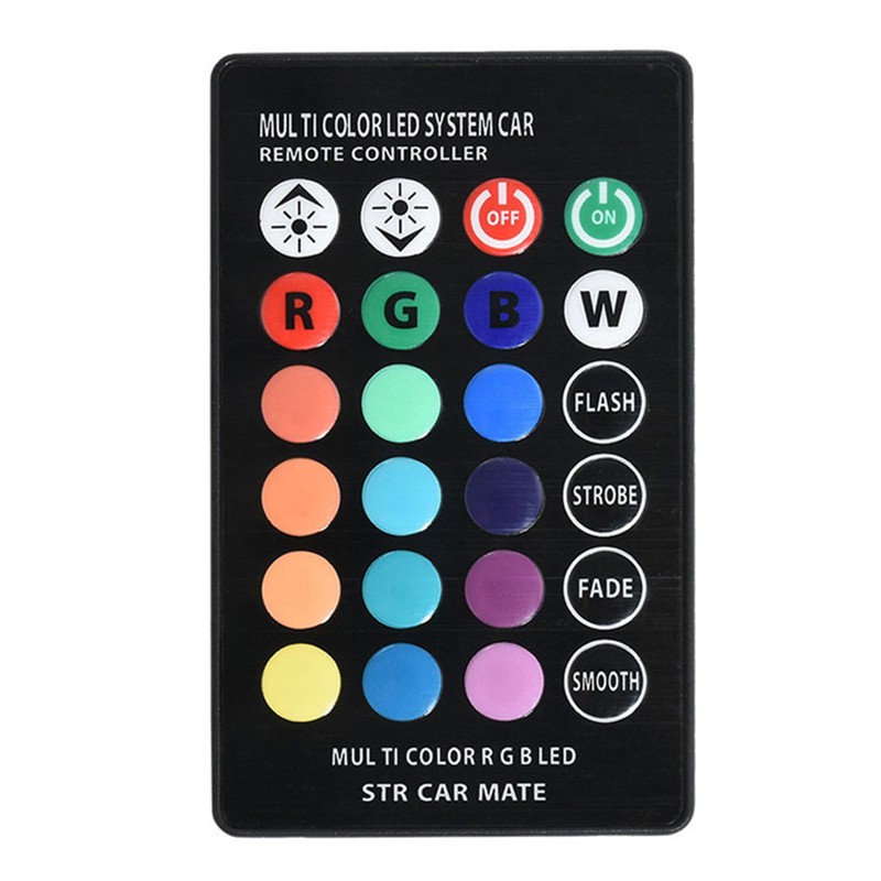 4 ชิ้น T10 6SMD 5050 RGB หลอดไฟ LED รถยนต์สีสันสดใสพร้อม / รีโมตควบคุม - รูปที่ 5