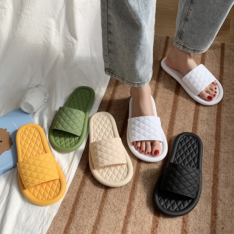 รองเท้าแตะใส่ในบ้าน ใส่ในออฟฟิศ ในห้องน้ำ สวมใส่สบาย พื้นยางPVCกันลื่น รองเท้าเพื่อสุขภาพ