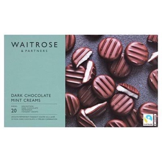 Waitrose mint cream chocolate peppermint fondant coated in dark chocolate ช็อคโกแลตสอดไส้มิ้นท์ครีม เข้มข้น จากอังกฤษ