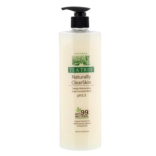 Tea Tree Naturally Clear Skin Deeply Moisturizing ที ทรี เนเชอรัลลี่ เคลียร์สกิน มอยส์เจอร์ไรซิ่ง เจล อาบน้ำ 500ml.