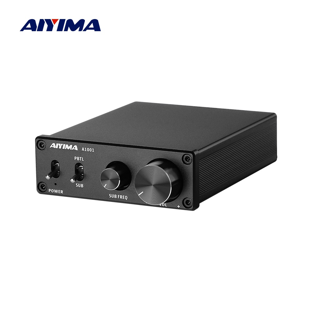 Aiyima A1001 TPA3116D2 เครื่องขยายเสียงซับวูฟเฟอร์ ความถี่เต็ม และเบส สเตอริโอ สลับได้ สําหรับโฮมเธี