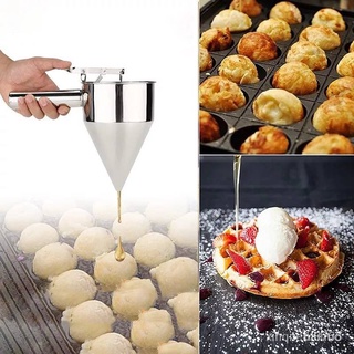 ที่หยอดแป้ง Waffle Pancake Batter Dispenser Funnel Octopus Balls Tools Meatball Funnel with rack fishball tool