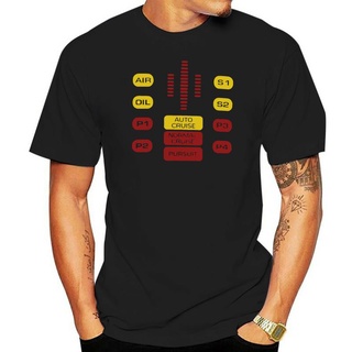 ใหม่ เสื้อยืดลําลอง แขนสั้น พิมพ์ลาย Knight Rider Kitt Control Panel ทรงหลวม สีดํา สําหรับผู้ชาย ไซซ์ S - 3Xlสามารถปรับแ