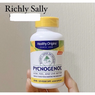 Healthy Origins Pycnogenol® อาหารเสริมเปลือกสนฝรั่งเศส 100 mg  60,120 แคปซูล