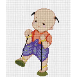 เดินกะลา (TC-09) ชุดปักครอสติช ภิญญ์ ,Cross Stitch Kit Pinn (Pre Order)