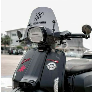 ชิวหน้า ชิวบังลม ทรงสปอร์ต ตรงรุ่น Lambretta หล่อ โฉบเฉี่ยว สำหรับนิว แลมเบรตต้า V200 V125 : Pocenti