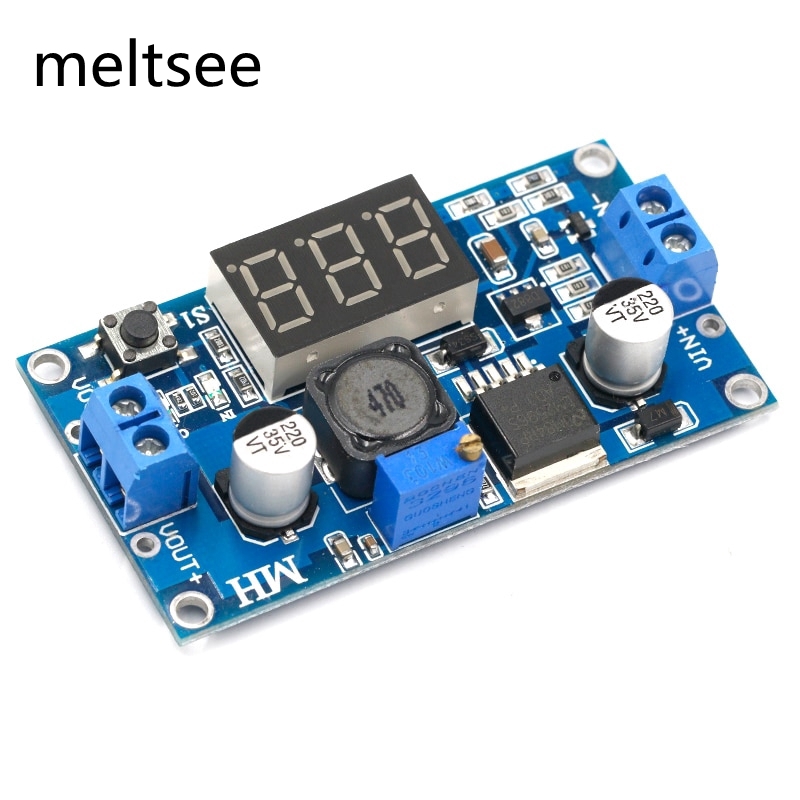 Lm2596 DC-DC โมดูลสเต็ปดาวน์ ปรับได้ พร้อมจอแสดงผลโวลต์มิเตอร์ ตัวควบคุมแรงดันไฟฟ้า แบบปรับได้ พร้อมโวลต์มิเตอร์ LED