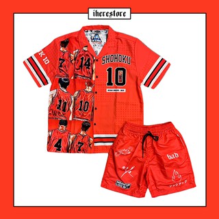 SLAMDUNK ชุดเซ็ท By HuakBrand 100% เสื้อเชิ้ตแฟชั่นผู้ชาย Shirt Men Oversize M L XL เสื้อเชิ้ตแนวสตรีท | HUAK