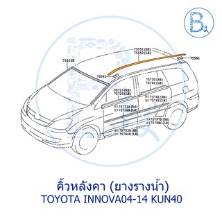 **อะไหล่แท้** คิ้วหลังคา ยางรางน้ำหลังคา TOYOTA INNOVA04-14 KUN40