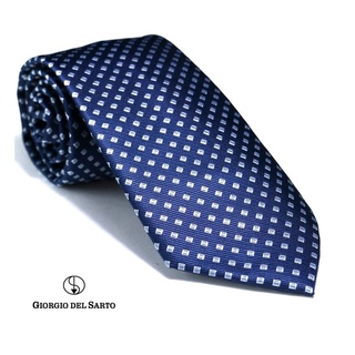 Giorgio Del Sarto Necktie  8.5 cm Blue Fabric Texture เนคไทสีน้ำเงินมีเท็กเจอร์