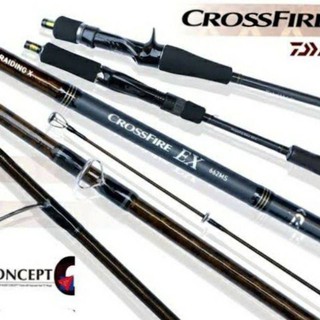 คัน​ไดว่า​ DAIWA​ CROSSFIRE​ EX​ 662สองท่อนไกด์​ฟูจิรีซีทฟูจิ เบท/สปิน