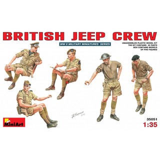 โมเดลฟิกเกอร์ทหาร MiniArt 1/35 MI35051 British Jeep Crew