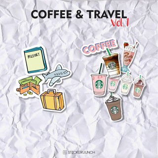 สติกเกอร์ ลาย HP LAPTOP TUMBLR COFFEE &amp; TRAVEL สําหรับติดตกแต่งโทรศัพท์มือถือ