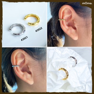 2021, 2022 Earcuff ต่างหูเกี่ยวเกาหลี ชุบทองคำขาว/ ชุบทองคำ 14K คุณภาพดี มินิมอล ใส่ง่าย สวยเก๋ มี2สีให้เลือก