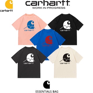 Carhartt wip เสื้อยืดแขนสั้น คอกลม ผ้าฝ้ายแท้ ทรงหลวม เข้ากับทุกการแต่งกาย สําหรับผู้ชาย และผู้หญิง