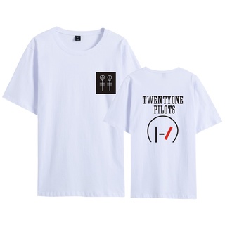 Twenty one pilots เสื้อยืดแขนสั้น ทรงหลวม เข้ากับทุกการแต่งกาย แฟชั่นสําหรับผู้ชาย และผู้หญิง