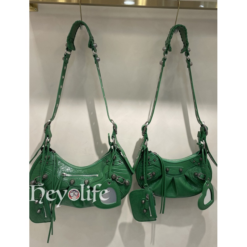leather BA- Le Cagole half-crescent dumpling bag under the armpit shoulder messenger bag large size cowhide women bag UKW8