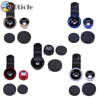 Oticle 3 In 1 Fish Eye + เลนส์มุมกว้าง + เลนส์มาโครสําหรับโทรศัพท์มือถือ