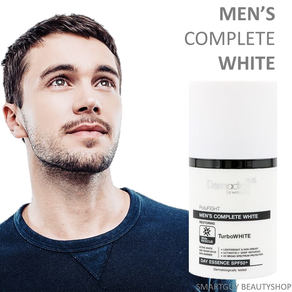 Dermaction Plus By Watsons Men’s Complete White Day Essence SPF50+ 50ml ผลิตภัณฑ์บำรุงผิวหน้าระหว่างวันสูตรพรีเมี่ยมสำหร