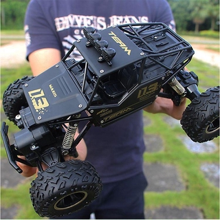 🔥🔥รถบังคับวิทยุ 4WD บอดี้โลหะ รถปีนเขาบิ๊กฟุต Rock Crawler 4x4 Double มอเตอร์