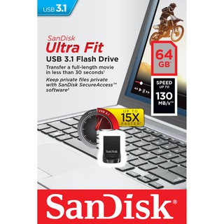 SANDISK ULTRA FIT แฟรชไดร์ฟ USB 3.1 ความจุ 64GB (SDCZ430-064G-G46)