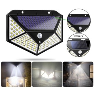 ไฟติดผนัง solar LED ทำงาน 3โหมด 100 LED รุ่น SH100 ไฟโซล่าเซลล์ โซล่าเซลล์ solar light solar cell โคมไฟโซล่าเซลล์