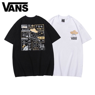 Vans Vance ใหม่ เสื้อยืดคอกลม แขนสั้น พิมพ์ลายอวกาศ ทรงหลวม แฟชั่นฤดูร้อน สําหรับผู้ชาย และผู้หญิงยืด.สบาย.รัก