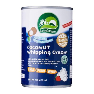 เนเจอร์ชาม วิปปิ้งครีมมะพร้าว 400 มิลลิลิตร - Plant Based Coconut Whipping Cream 400ml Natures Charm brand