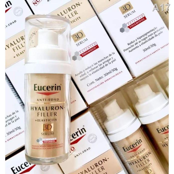☒✥[016]Eucerin Hyaluron-Filler + Elasticity 3D Serum 30 ml เซรั่มลดเลือนริ้วรอยและจุดด่างดำ