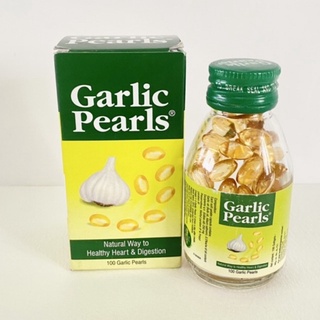 Garlic pearls/น้ำมันกระเทียมสกัด/อินเดียแท้/ ล๊อตใหม่/บำรุงหัวใจและการย่อยอาหาร/1ขวด 100 แคปซูล