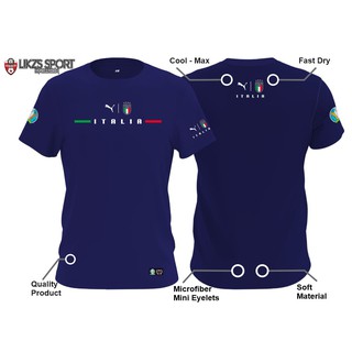 เสื้อกีฬาแขนสั้น ผ้าไมโครไฟเบอร์ ลายทีมชาติฟุตบอล Italy DX5 2021