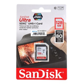 SD Card 128GB Sandisk Ultra (Class 10, 80MB/s.)