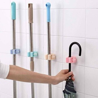 Mop Holder ตะขอลูกล้อศูนย์ยากาศแขวนไม้กวาด