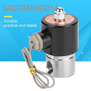 Sagittarius314 DC 12V G3/8" Stainless Steel 304 Normally Closed Electric Solenoid Valve