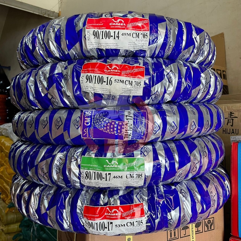 ยาง CAMEL MOTORCROSS 70/100-17 80/100-17 90/100-17 90/100-16 90/100-14 TAYAR CROSS BUNGA KASAR TYRE 