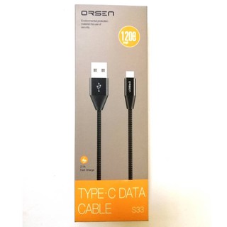 สายชาร์จโทรศัพท์  2.1A Fast Charge S33 Type-C ORSEN