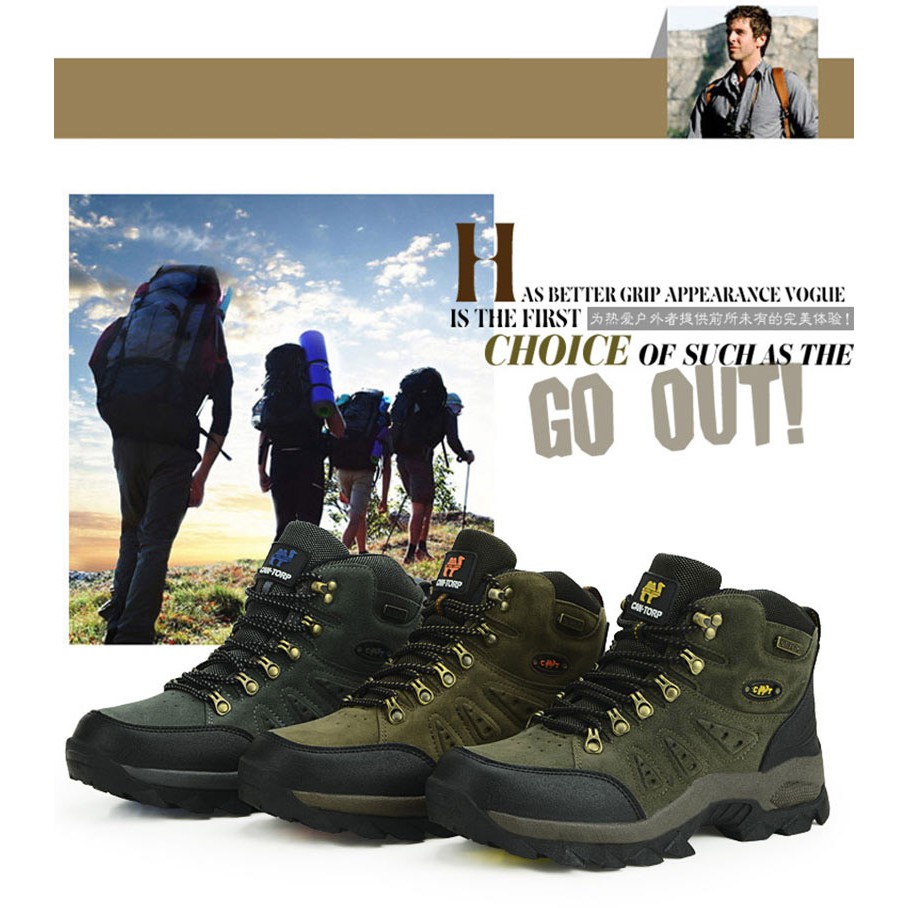 Outdoor Waterproof Hiking Boots Men Women Winter Shoes Walking Climbing