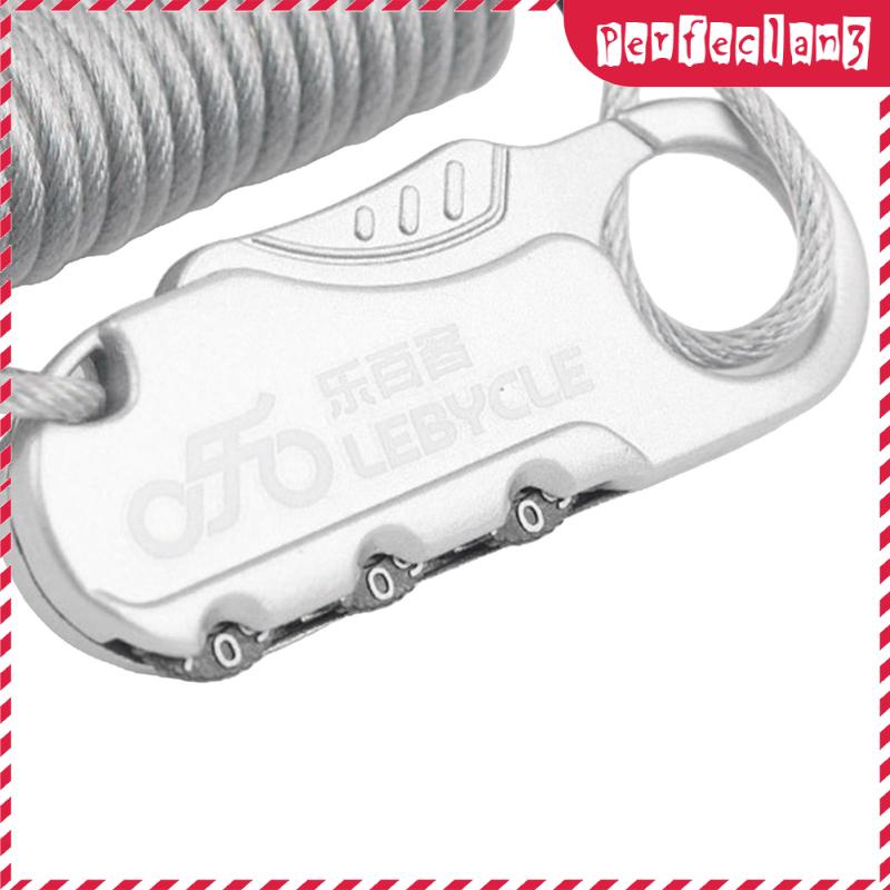 Helmet Cable Lock Password Locks for Bicycle Stroller Wheelchair #8