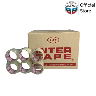 INTER TAPE เทปโอพีพี เทปปิดกล่อง OPP Tape (I320) 2 นิ้ว x 45 หลา ใส กาวสังเคราะห์ (72 ม้วน/ลัง)