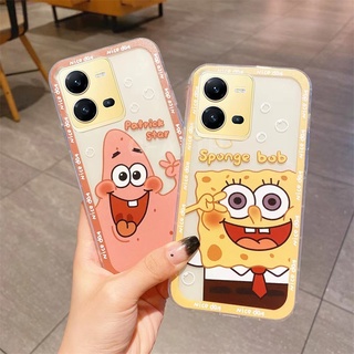 ใหม่ เคสโทรศัพท์มือถือ ซิลิโคนนิ่ม TPU ใส กันกระแทก ลายการ์ตูนน่ารัก แฟชั่น สําหรับ Vivo V25 5G V25e Y02S Y77 5G 2022 V25 V25e