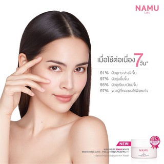 ปลอมคืนเงิน Namu Life Snail White Whitening Anti-Pollution SPF30/ PA+++ 30ml.ครีมบำรุงผิวหน้านามู ของแท้100%