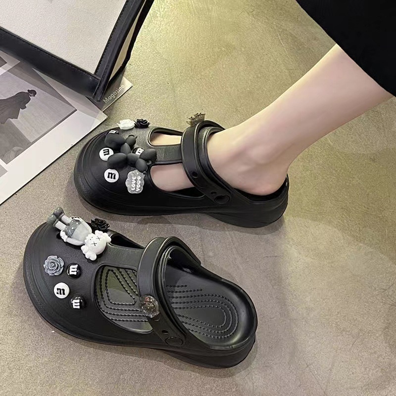 ❌ไม่มีตัวติดนะคะ ❌【TX-X002】TOBOแท้ size36-41รองเท้าแตะแบบสวมทรงสูงการ์ตูน ดีเทลเว้าหน้าเท้า ทรงฮิตพื้นนุ่มมีการ์ตูนติดเท