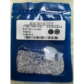 CZ Cubic zirconia Round 1.10mm Excellent Arrow Star Machine Cutting.