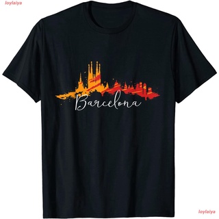 loylaiya แฟชั่นสบายๆ เสื้อ Barcelona Souvenir Spanish Vacation T Shirt Gift T-Shirt Cotton เสื้อยืด เกรดพรีเมี่ยม ใส่สบา