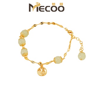 [Mecoo] สร้อยข้อมือ หินธรรมชาติ หรูหรา ขนาดเล็ก เครื่องประดับ สําหรับผู้หญิง