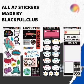 สติ๊กเกอร์ขนาด A7 ลายเท่ๆ ความหมายสุดปัง ♥ / BLACKFUL.CLUB ;