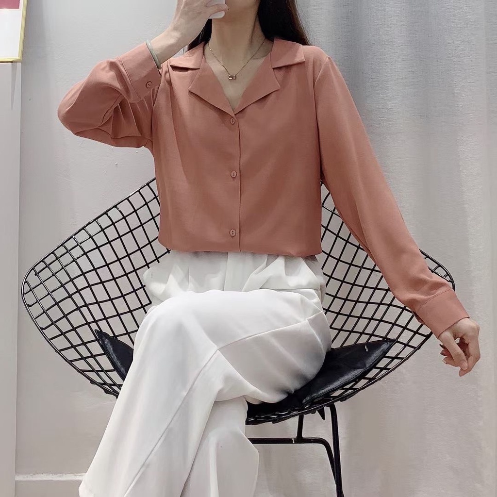 Fy-เสื้อผู้หญิงแขนยาวเสื้อเชิ้ตงานFyใส่สบาย New Fashion 2025
