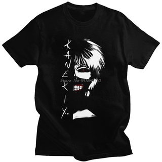 พร้อมส่ง เสื้อยืดแขนสั้นลําลอง ผ้าฝ้าย ลายอนิเมะ Kawaii Tokyo Ghoul Kaneki Ken Face หลากสี แฟชั่นฤดูร้อน สไตล์ญี่ปุ่น สํ